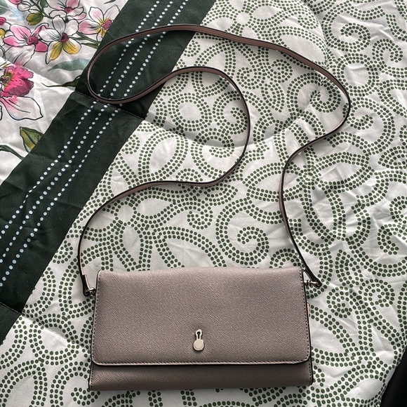 NWOT- London Fog Grey & Pink Crossbody Bag - Picture 2 of 11